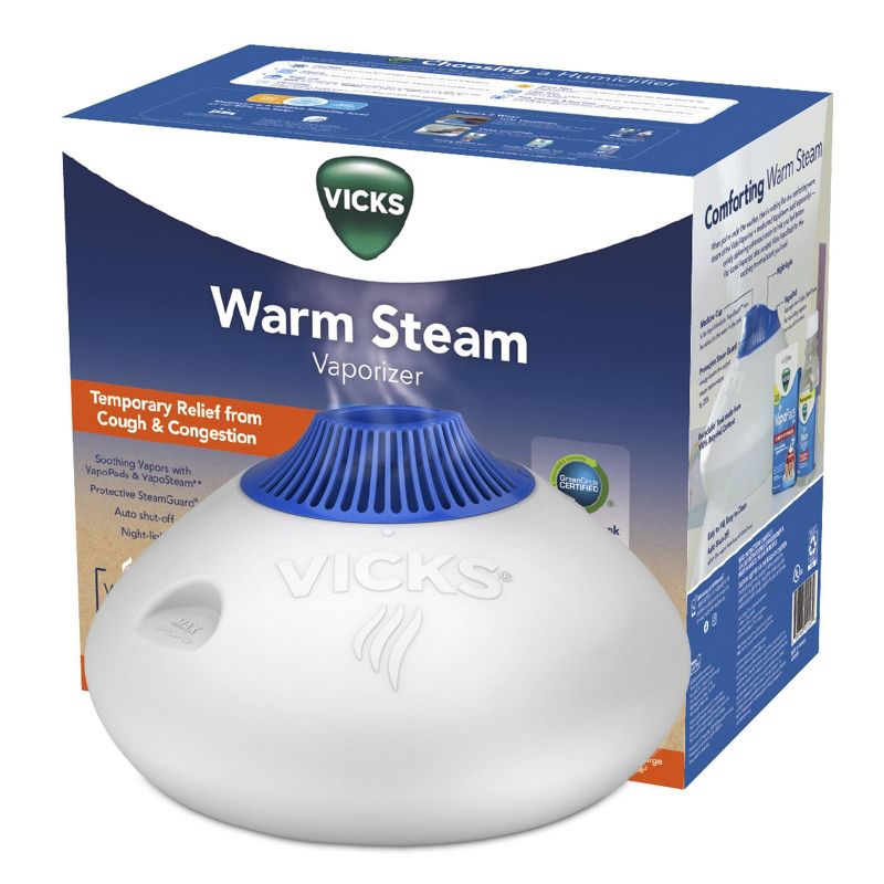 Vicks Warm Steam Vaporizer Humidifier with Night Light - 1.5gal, 1 of 16