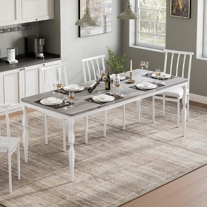 Senfot 71 Inch Rectangular Dining Table for 8, Rustic Farmhouse Kitchen Table with Large Tabletop, Long Wooden Dining Room Table with Heavy Duty Legs - 1 of 4