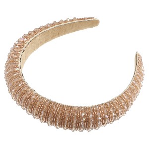 Unique Bargains Crystal Headband Rhinestone Hairband for Women 1.2 Inch Wide 1Pcs - 1 of 4