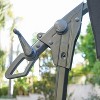 CAVINAS Modern 10 FT Aluminum Cantilever Umbrella Crank LiFT Mechanism+Wind Resistant Resin Base, Outdoor Shade for Dining Sets, Gray - 2 of 4