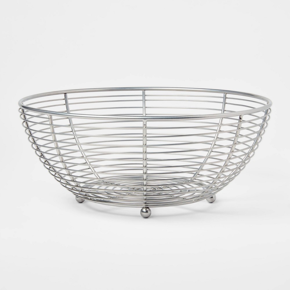 Photos - Other interior and decor Nickel Fruit Basket - Threshold™