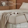 Double Stitch Cotton Tencel Sheet - Bed Sheets Set Queen Size, 4Pc Luxury Hotel Bedding Set, Soft, Cooling & Breathable for Hot Sleepers, Deep Pocket - 3 of 4