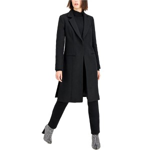 I.N.C International Concepts Womens Long Coat, Black, Medium - 1 of 1