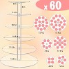 Hachikiko Round Acrylic Cupcake Stand with LED Light String - Large Tower for Weddings, Birthday Parties, Pastry Dessert Display - 3 of 4