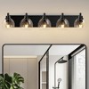 DAKAFUL Bathroom Vanity Light, with Clear Glass Globe Shade, Reversible Mounting E26 Base Wall Lights for Bathroom/Mirror/Bedroom/Hallway(5-Light) - 2 of 4