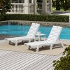 WestinTrends 3 Pieces Poly Outdoor Patio Chaise Lounge Chair with Side Table Set - 2 of 4