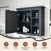 PAGED 30" Wall Mounted Bathroom Storage Cabinet Modern Medicine Cabinet with Mirror and 3 Open Shelves, Over Toilet Storage Unit for Room - 2 of 4