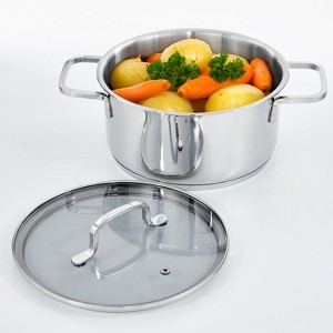 BergHOFF Helix Recycled 18/10 Stainless Steel Stockpots With Glass Lid - 1 of 4