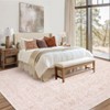 Vintage Distressed Area Rug Washable Living Room Rug Soft Non Slip Floor Carpet for Dining Room Home Office - 2 of 4