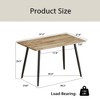 CENGHU Modern Minimalist Rectangular Dining Table for 6, 47" MDF Wood Color Dining Table with Metal Legs, Office Desk, Kitchen Table for Home - 3 of 4