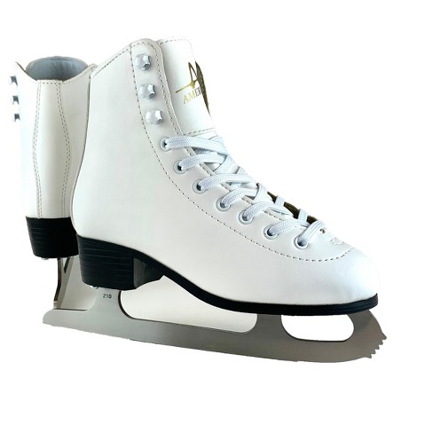 American Tricot Lined Ice Skates Girl s White 13 Target