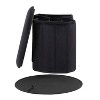 Vynxaria Lindsey Contemporary Folding Storage Ottoman – Stylish & Versatile Seating Solution - 3 of 4