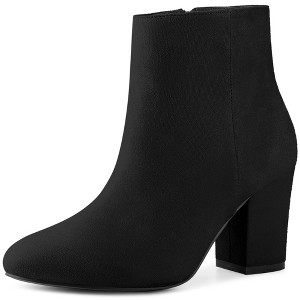 Perphy Women's Round Toe Block High Heels Ankle Boots - 1 of 4