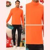 Lars Amadeus Men's Slim Fit Long Sleeves Knitted Pullover Turtleneck T-Shirt Tops - 4 of 4