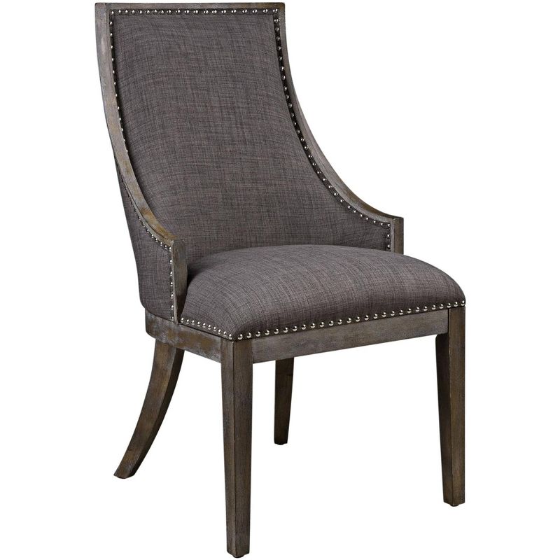 Uttermost Aidrian Charcoal Gray Fabric Accent Chair, 1 of 5