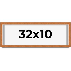 PosterPalooza | Panoramic Modernist Brown Picture Frame - UV Acrylic, Foam Board Backing, Hanging Hardware - 1 of 4