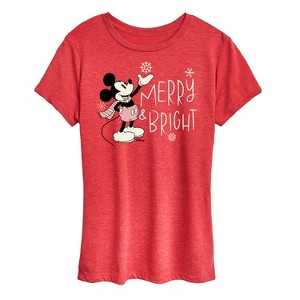 Women's - Disney - Merry And Bright Short Sleeve Graphic T-Shirt - 1 of 4