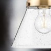 Urban Ambiance Luxury Modern Farmhouse Indoor Pendant,  8-5/8''H x 8"W x 8''D,  Vintage Brass Finish, UHP4669 - 4 of 4