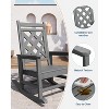 2 Pack Rocking Chair with Side Table, HDPE Weather Resistant Patio Rocking Chair Porch Rocker with Wood Texture - 3 of 4