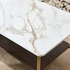Vynxaria Rectangular Coffee Table with Open Space Design & Sturdy Metal Frame - 3 of 4