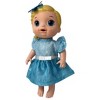 Doll Clothes Superstore Blue Sparkle Dress Fits 12 Inch Baby Alive And Little Baby Dolls - 3 of 4