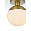 Elegant Lighting Eclipse 8 Inch Flush Mount Frosted White Shade in Satin Gold - 4 of 4
