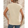 Women's Sleeveless Sweater Vest Casual V Neck Cap Sleeve Knit Pullover Tank Tops - 3 of 4