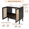 ORRD 30-inch bathroom vanity crafted from natural materials, featuring handmade rattan doors and soft-closing mechanisms - 4 of 4