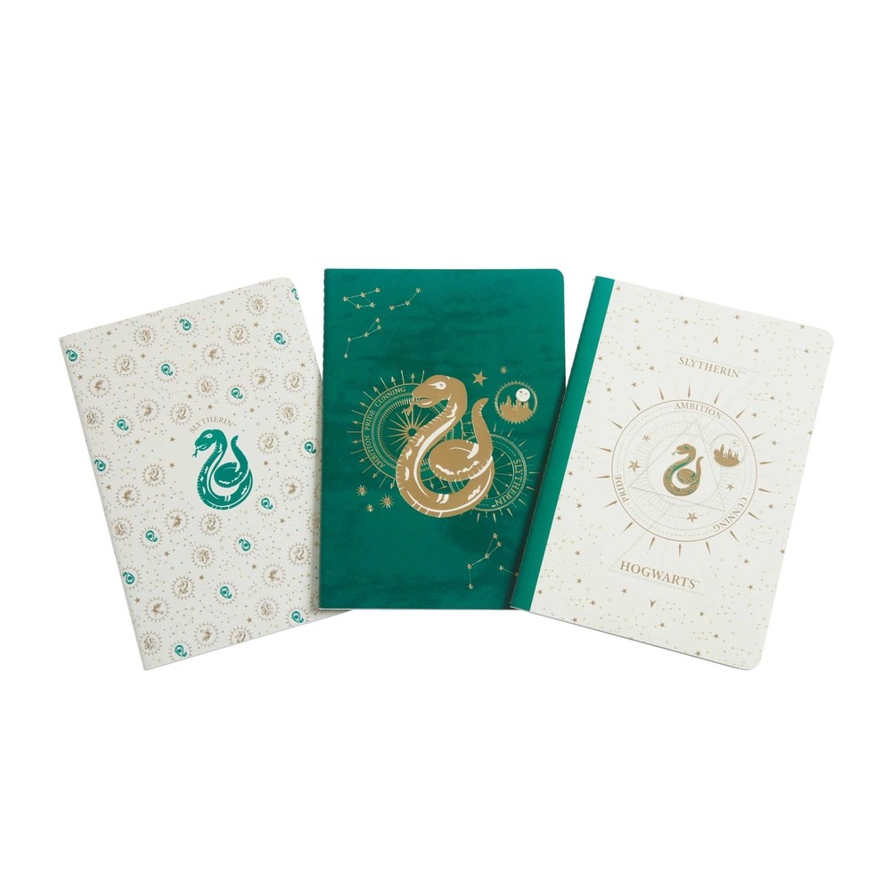 Harry Potter: Slytherin Constellation Sewn Notebook Collection (Set of 3) - (Harry Potter: Constellation) by Insight Editions (Paperback)
