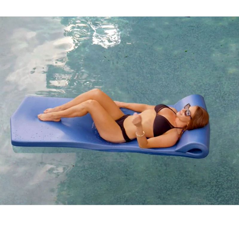 TRC Recreation Ultra Sunsation 2.5" Thick Vinyl Coated Foam Pool Lounger Swim Float Mat with Roll Pillow for Head and Neck Support, 4 of 8