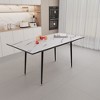 NicBex Dining Table for 4 Modern Kitchen Table Chairs Set with MDF Marble Pattern Tabletop and 4 PU Chairs for Kitchen - 3 of 4