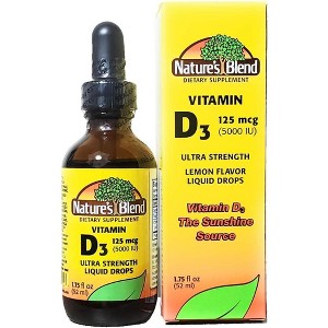 Nature’s Blend Vitamin D3 Drops, 5000 IU -  1.75 Oz - 1 of 2