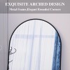 Kumasinova 71" Arched Full Length Mirror,Large Mirror Full Length with Metal Frame,Standing Mirror for Bedroom,Living Room,Dressing Area,Black - 4 of 4