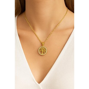 Tree of Life Pendant Necklace with Diamond Accent – Symbol of Strength, Growth & Harmony - 1 of 2