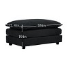 35" Chenille Ottoman Footrest, Modern Upholstered Bench for Living Room, Modular Sofa Extension-3irtyhousy - 2 of 4