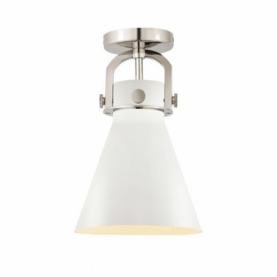 Newton Cone - 1 Light Flush Mount In Industrial Style-14.25 Inches Tall and 8 Inches Wide