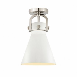 Newton Cone - 1 Light Flush Mount In Industrial Style-14.25 Inches Tall and 8 Inches Wide - 1 of 1