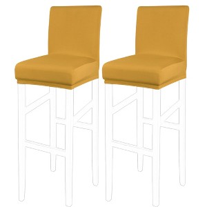 PiccoCasa Bar Pub Counter Height Side Stretch Chair Covers with Elastic Band - 1 of 4