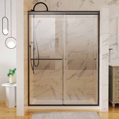 NicBex Shower Door 44-48"Wx72" H Traditional Sliding Shower Door with 1/4" Clear Tempered Glass for Walk-in Shower
