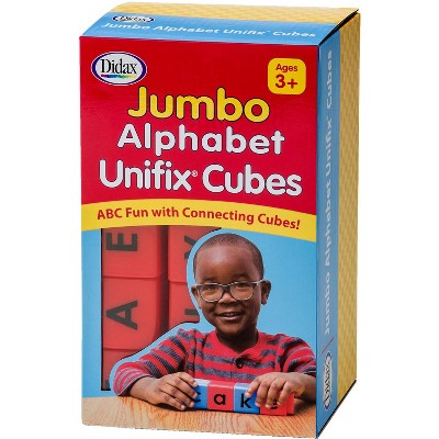 Didax Jumbo Unifix Alphabet Cubes, set of 30