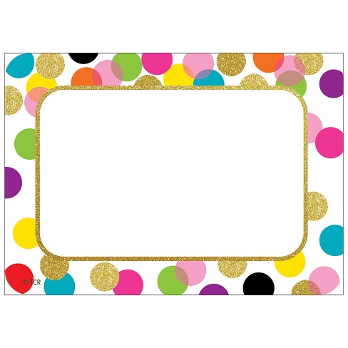 Teacher Created Resources Confetti Name Tags/labels, 36 Per Pack, 6 ...