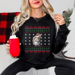 Simply Sage Market Ugly Sweater Squirrel Sweatshirt - 1 of 4