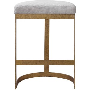 Uttermost Ivanna 26" High Half-Round Modern Gold Counter Stool - 1 of 1