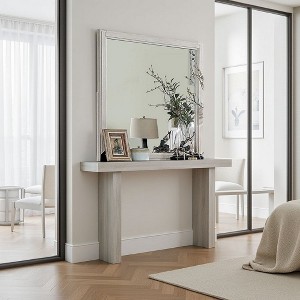 Royal Hampton Dresser Mirror, White Solid Wood, 38 Inch Stylish Square Frame - 1 of 4