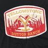 Women's Yellowstone Dutton Ranch With Mountains Loose T-Shirt Black - 2 of 4