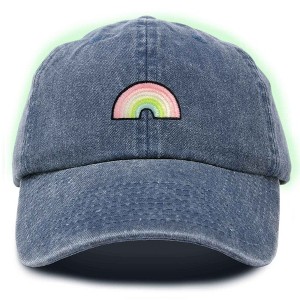 Dalix Robot Embroidered Glow in the Dark Retro Dad Hat Cotton Baseball Cap Adjustable Mens - 1 of 4