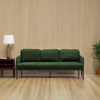 PAGED 3 Seater Sofa Modern Upholstered Sofa Comfy Small Couches with Ottoman for Living Room, Home Office