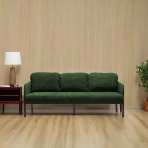 PAGED 3 Seater Sofa Modern Upholstered Sofa Comfy Small Couches with Ottoman for Living Room, Home Office - 1 of 4