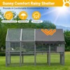 ELJGET Outdoor Large Catio for Multiple Cats, Wooden Cat House, Aluminum Walk-In Cat Enclosure, Gray - 3 of 4