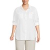 Lands' End Women's Linen Roll Sleeve Relaxed Tunic Top - 4 of 4